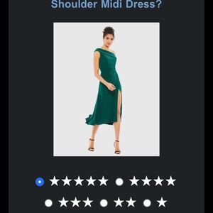 Dark Green Ruched Off-The-Shoulder Midi Dress